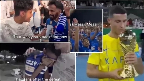 Footage Of Al Hilal Fans Calling Cristiano Ronaldo Washed And Chanting For Lionel Messi During The Cup Final Has Emerged