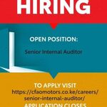 Cfao Motors Kenya Hiring Senior Internal Auditor
