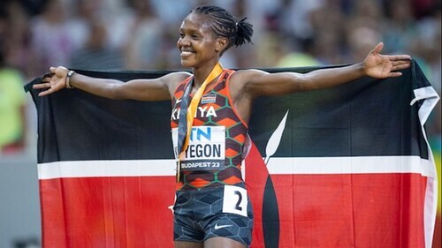 Kenya's Kipyegon Wins Third World Women's 1500m Title