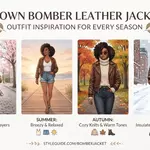 Brown Bomber Leather Jacket Outfit Ideas