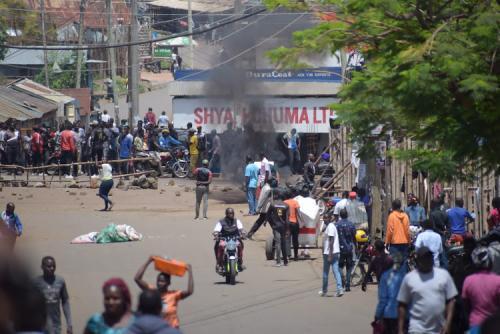 Gunshots In Homa Bay Town As Protesters Face Police