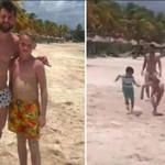 11-Year-Old Kid Completed Life By Playing Football On Holiday With Lionel Messi