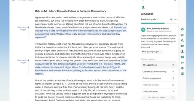 Grammarly AI agent now predicts paper grades
