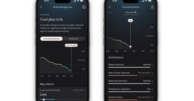 Oura App Redesign Adds Stress Tracking