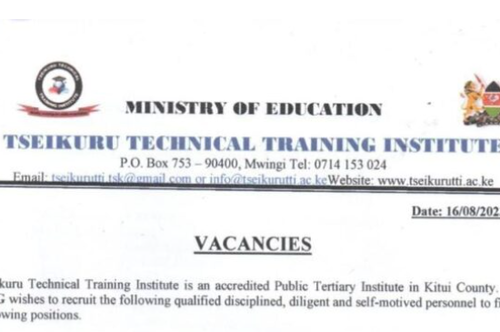 Tseikuru TTI Hiring : Procurement Officer, Accounts Clerk, Driving School Instructor, Accounts Trainer And Secretarial Trainer