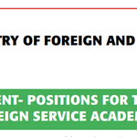 Ministry Of Foreign And Diaspora Affairs Hiring Three (3) Members For The Foreign Service Academy Council