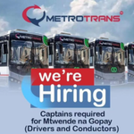 Metro Trans EA Hiring Drivers and Conductors