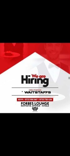 Forbes Lounge Hiring Wait Staff