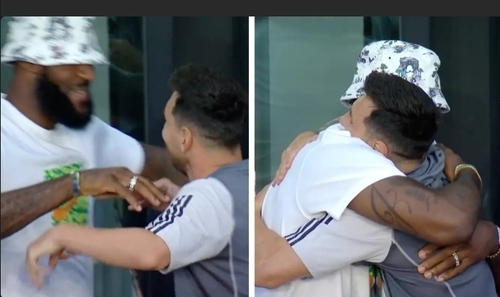 Lionel Messi And LeBron James Embrace Ahead Of Argentine's Inter Miami Debut
