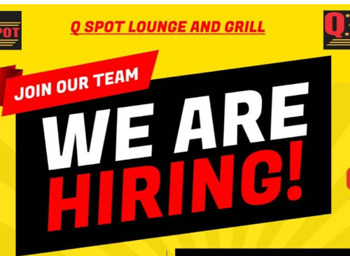 Q Spot Lounge And Grill Hiring : Waiters, Cleaners, Stewards, Chef, DJ, Guards, Bartender , Supervisor And Photographer