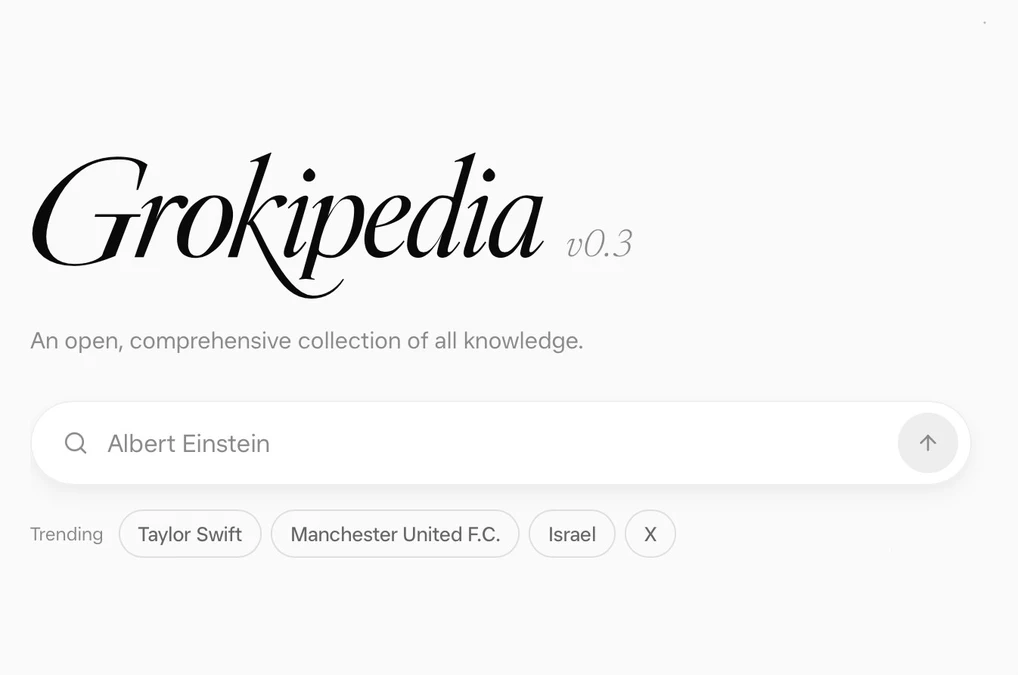 Elon Musk's Grokipedia Gets 'Newly Refreshed' Design