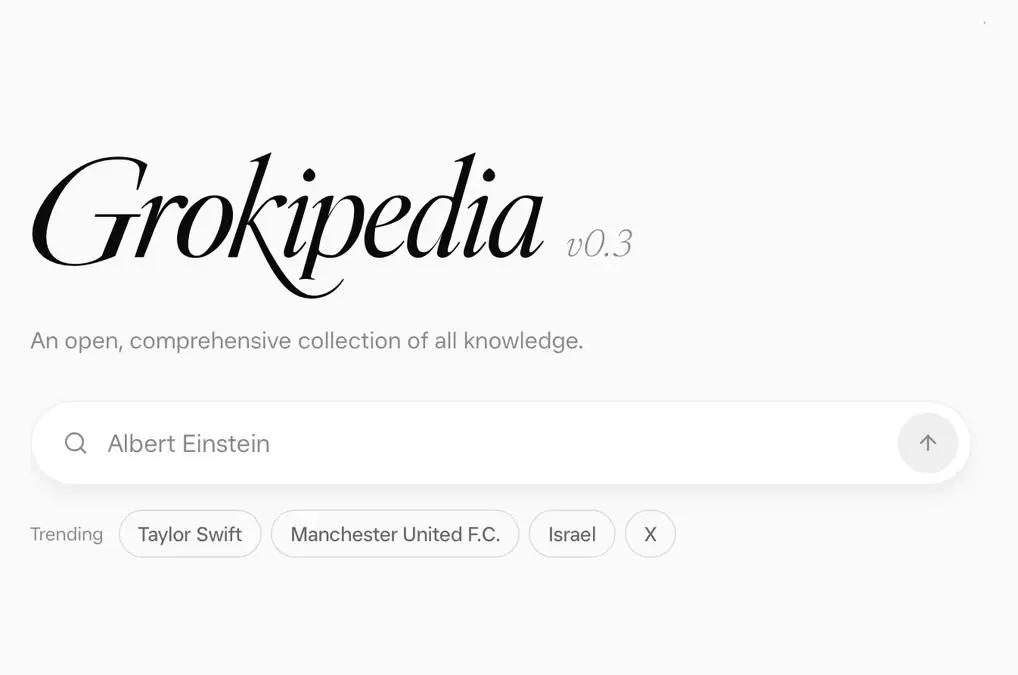 Elon Musk's Grokipedia Gets 'Newly Refreshed' Design