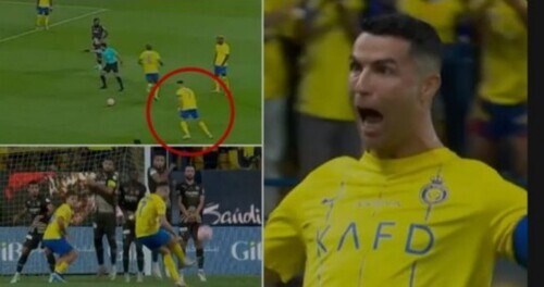 Cristiano Ronaldo Scores Ridiculous Free-Kick For Al Nassr