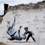Ukraine's Banksy Stamps Feature Art Of Putin In Judo Match