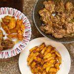 Sauteed Chicken And Spicy Potato Wedges