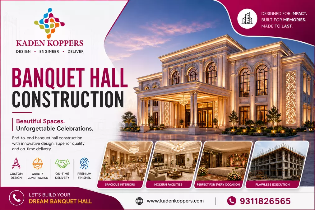 Banquet Hall Construction Company in India | Kaden Koppers