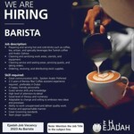 Ejadah Job Vacancy 2023 for Barista Position