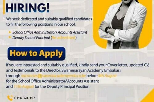 School Admin And Deputy Principal Needed