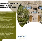 Jumeirah Al Qasr Hotel: Open Multiple jobs opportunities | Vacancies all Department 2023