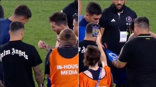 FC Cincinnati Player Asks Lionel Messi To Sign His Shirt Moments After Losing Cup Semi-Final