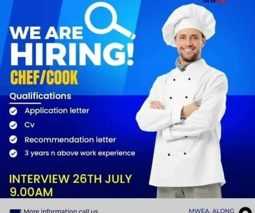 Nice City Mwea Hiring Cook
