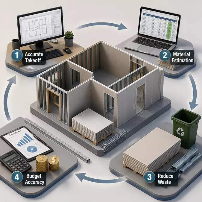 How Drywall Estimating Helps Reduce Material Waste And Improve Construction Budget Accuracy