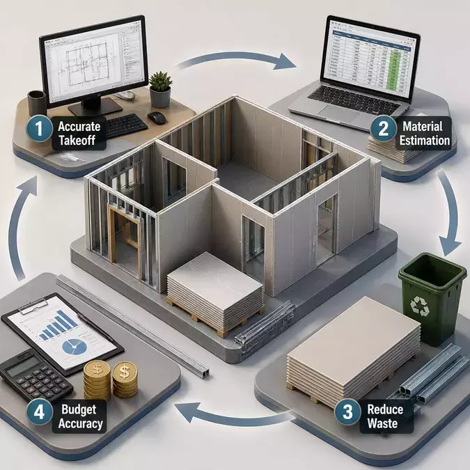 How Drywall Estimating Helps Reduce Material Waste And Improve Construction Budget Accuracy