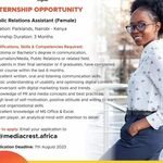 Internship Opportunity : Public Relations Assistant (Female)