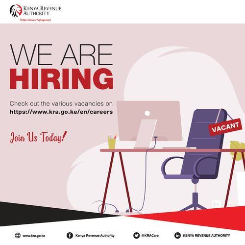 Kenya Revenue Authority (KRA) Hiring In 8 Postions