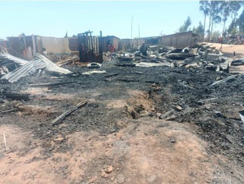 Over 20 Families Left In The Cold As Fire Razes Houses In Nakuru