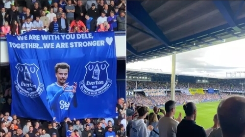 Everton Fans Unveil Classy Banner In Support Of Dele Alli During Premier League Opener Against Fulham