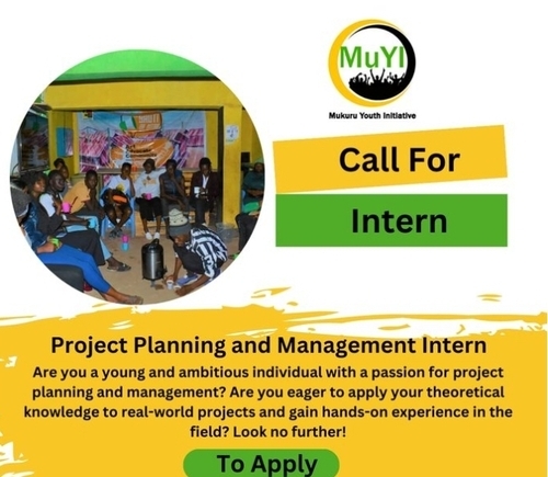 Project Planning And Management Internship Opportunity.