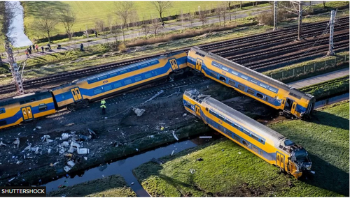 One Dead After Dutch Train Hits Crane And Derails