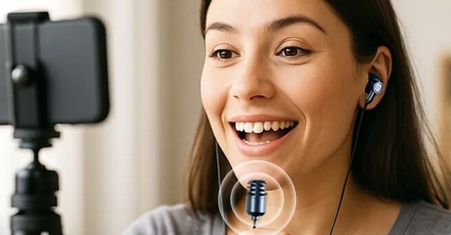 These Earbuds Include A Tiny Wired Microphone You Can Hold