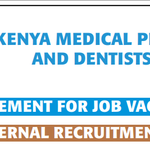 Kenya Medical Practitioners & Dentists Council Hiring Principal Compliance Officer Grade KM-5 (4 Positions)