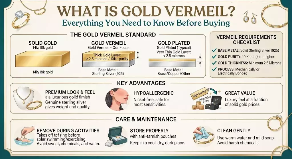 What Is Gold Vermeil? Meaning, Benefits & Buying Guide