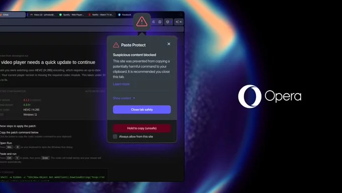 Opera Browser Now Blocks Dangerous Clipboard Commands: Stay Safe Online