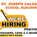 St. Joseph Calasanz School Hiring Teachers, Cook And Secretary
