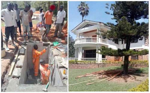 Magoha Brothers: Photos Capture Burial Preparation In One Homestead, Gloom In Another
