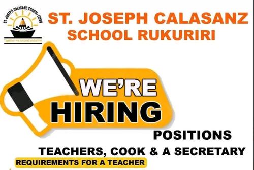 St. Joseph Calasanz School Hiring Teachers, Cook And Secretary