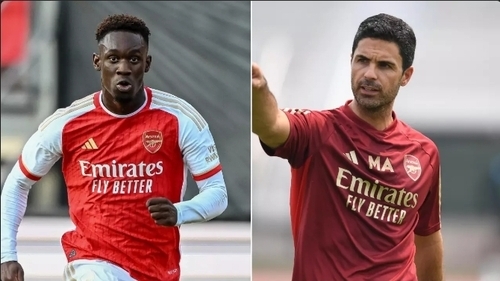 Arsenal Star Folarin Balogun Trains Separately From The Squad As Italian Club Ready Bid