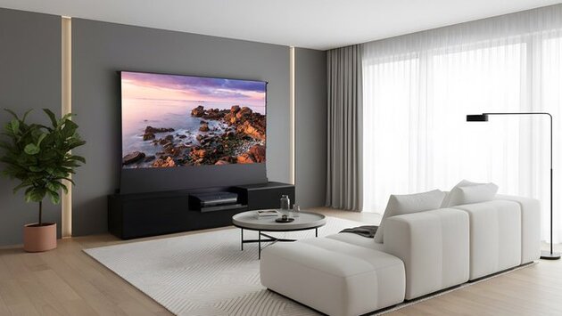 Ingenious TV Unit Hides Elite Projector Screen
