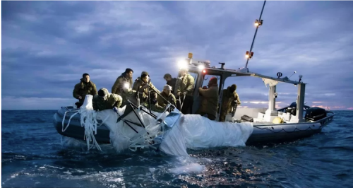 US Navy Releases Photos Of China Balloon Debris