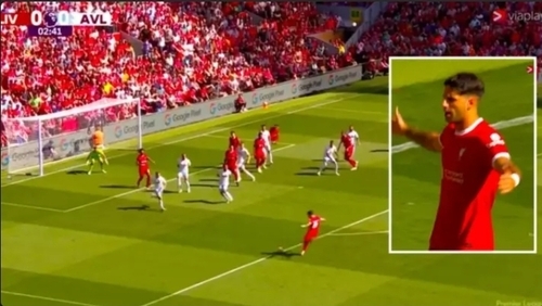 Dominik Szoboszlai Scores Stunning First Goal For Liverpool Against Aston Villa