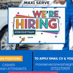 Maxi Serve Hiring Cashier and Car Wash Attendants