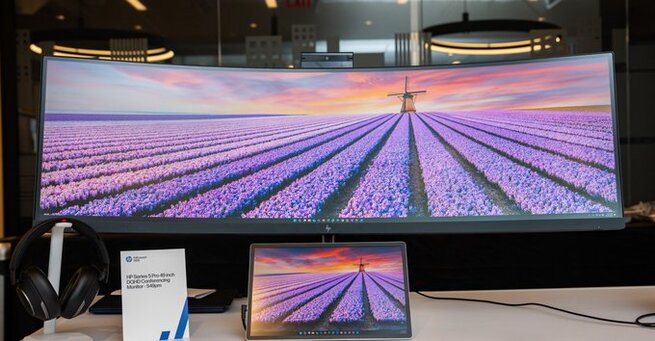 HP’s New 49-Inch Curved Ultrawide Monitor With Pop-Up Webcam
