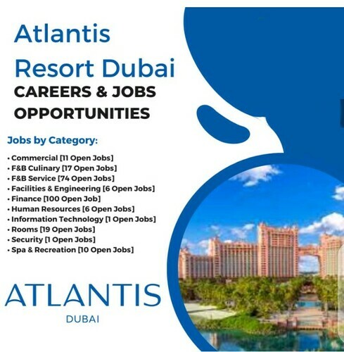 Atlantis Resort Dubai: Careers & Jobs Opportunities 2023 | 5\u2b50 Hotel & Resort | Luxury Residences