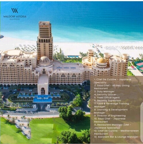 Promising Career Growth in Hospitality Industry with Waldorf Astoria Ras Al Khaimah 2023