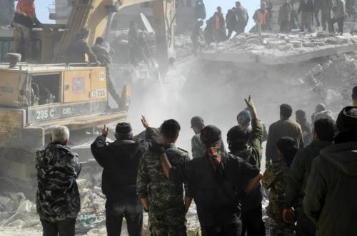 Building Collapse In War-Damaged Syria City Kills 16