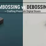 Embossed Logo Design for Custom Packaging Boxes by We Custom Boxes